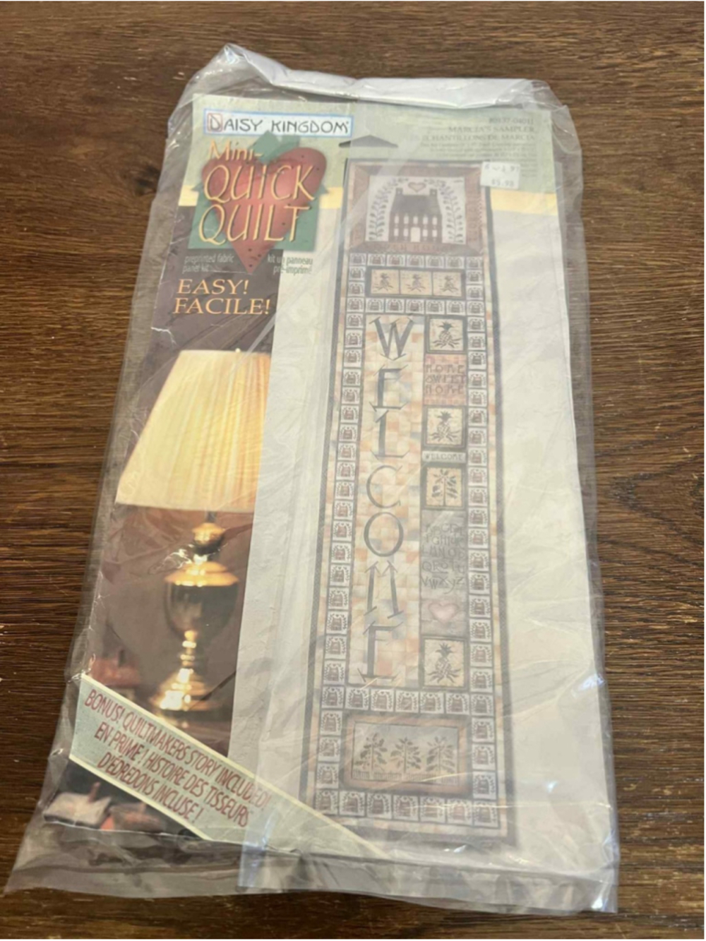 Daisy Kingdom Mini Quick Quilt Kit Sampler Welcome Wall Hanging Sealed Vintage